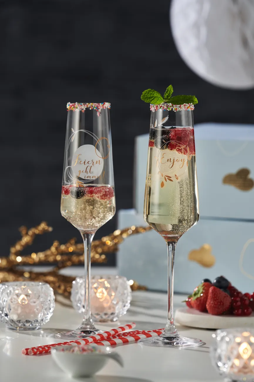 Sektglas "Feiern" 2er-Set milieu