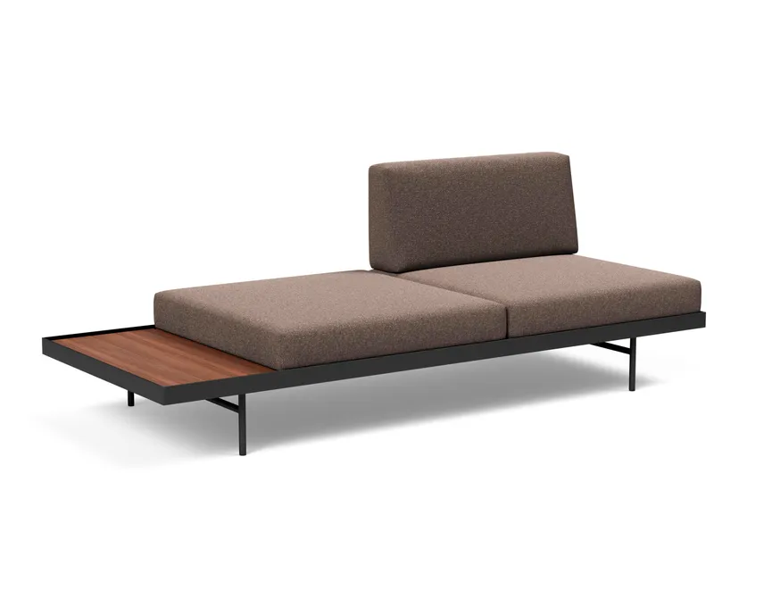 Sofa mit Walnusstisch detail