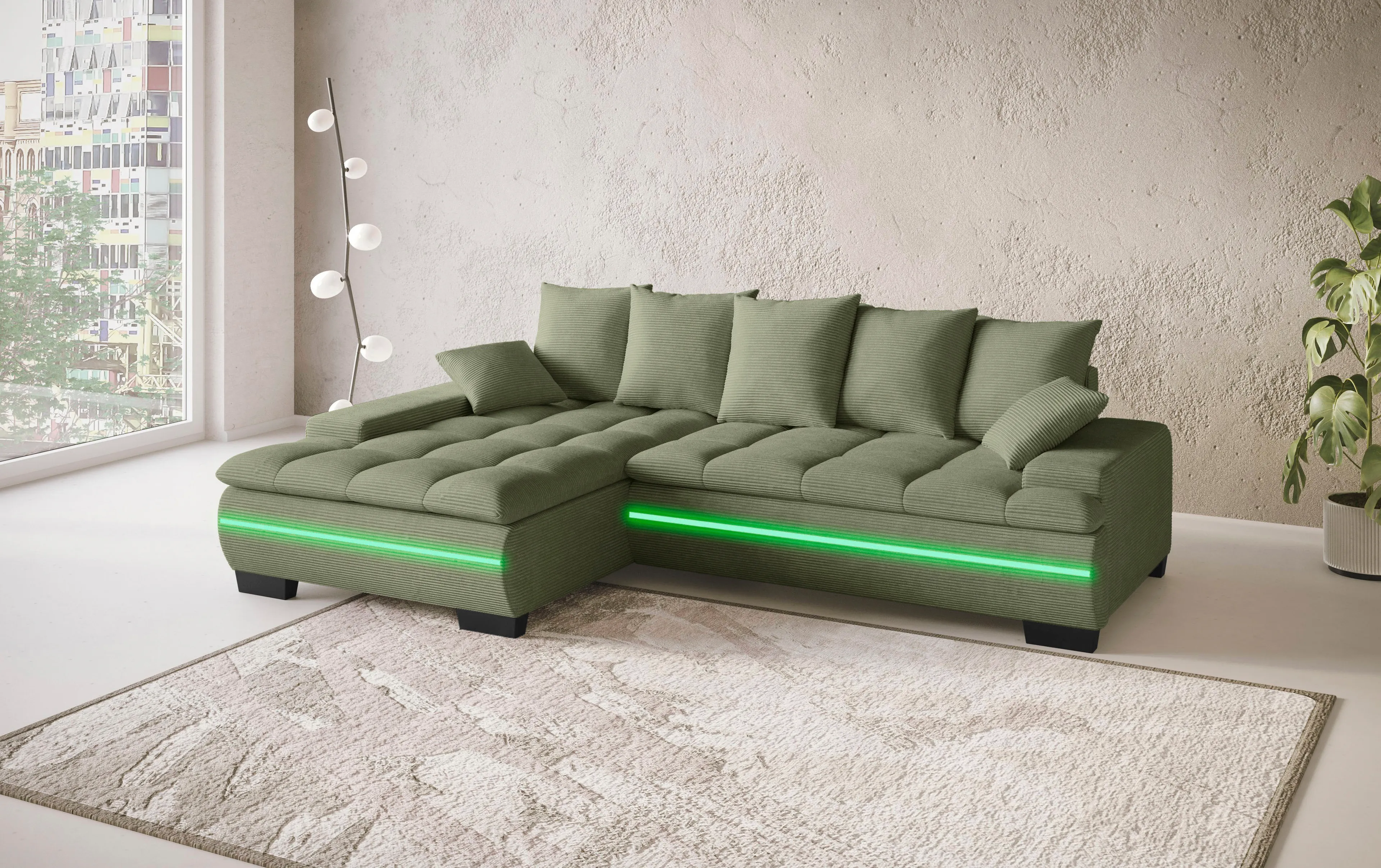 Ecksofa mit LED-Beleuchtung Haiti II