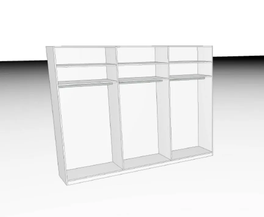 Drehtürenschrank 6-trg. detail