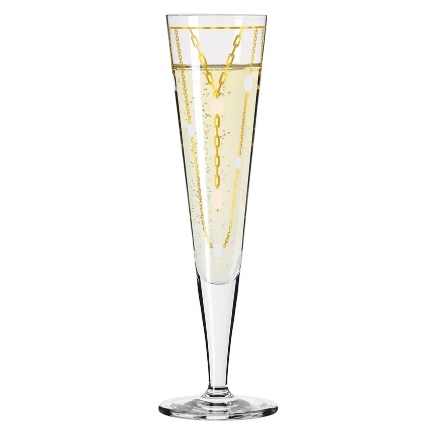 Champagnerglas "Goldnacht" detail