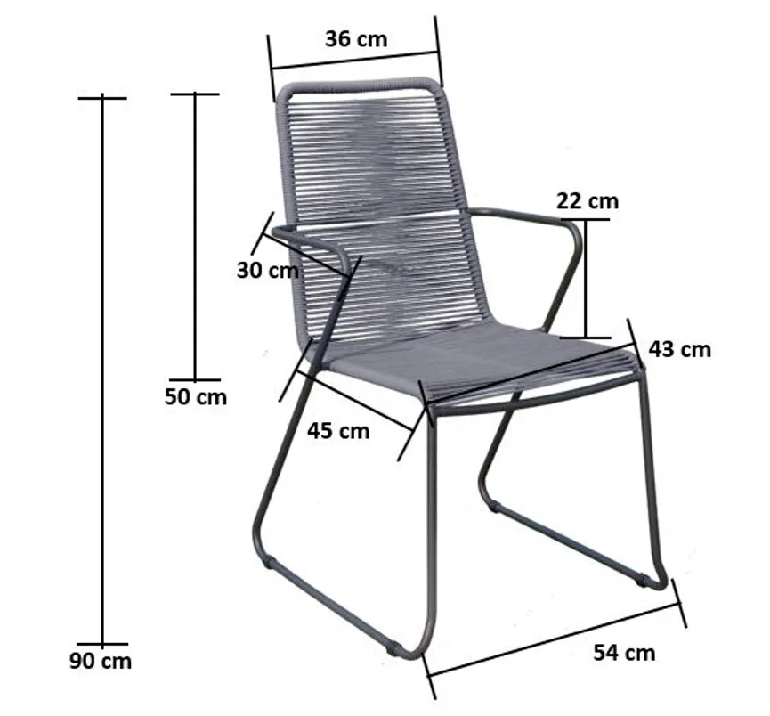 ** Gartenstuhl stapelbar detail
