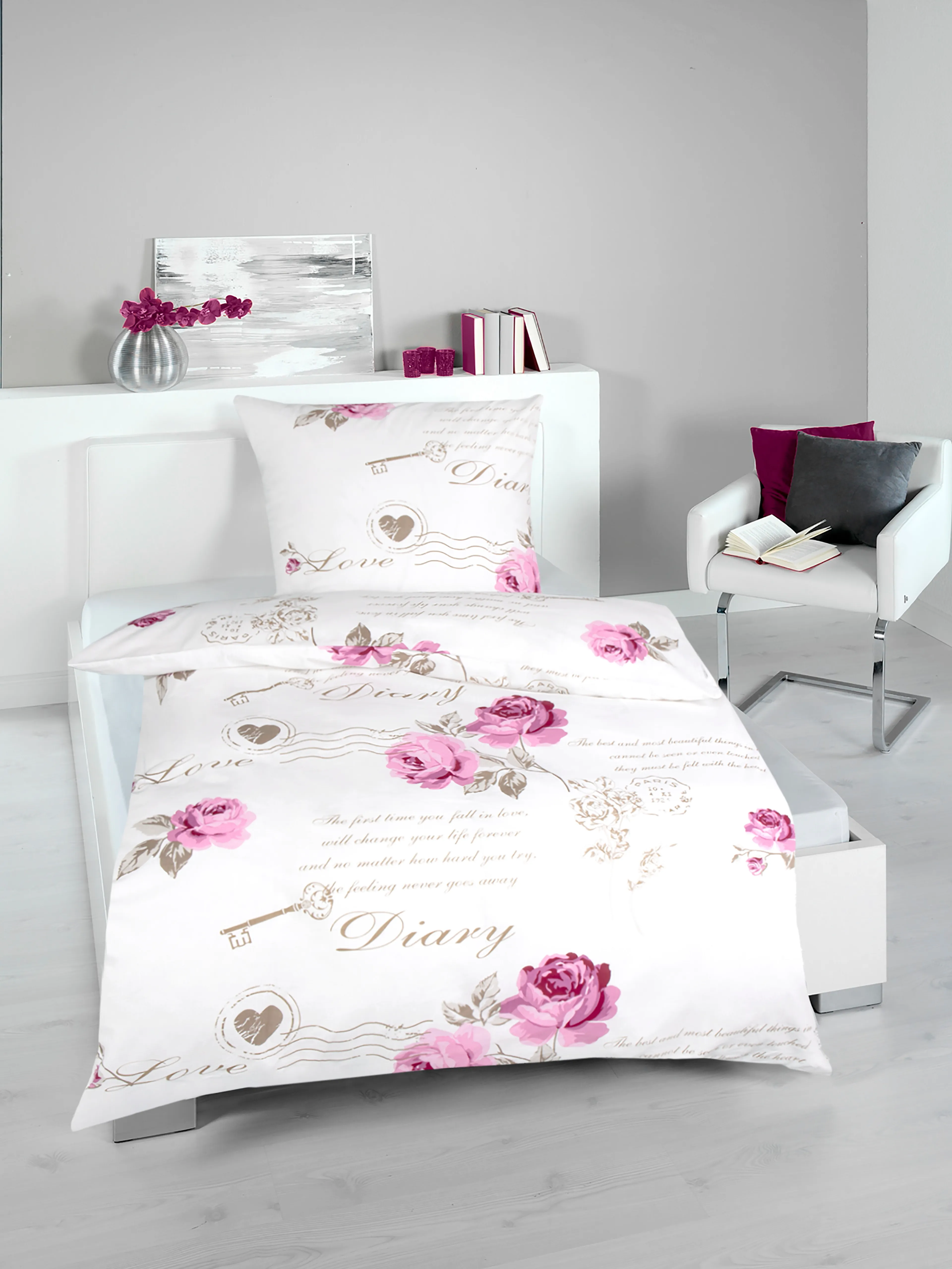 Bettwäsche  Diary Rose 135 x 200 cm 