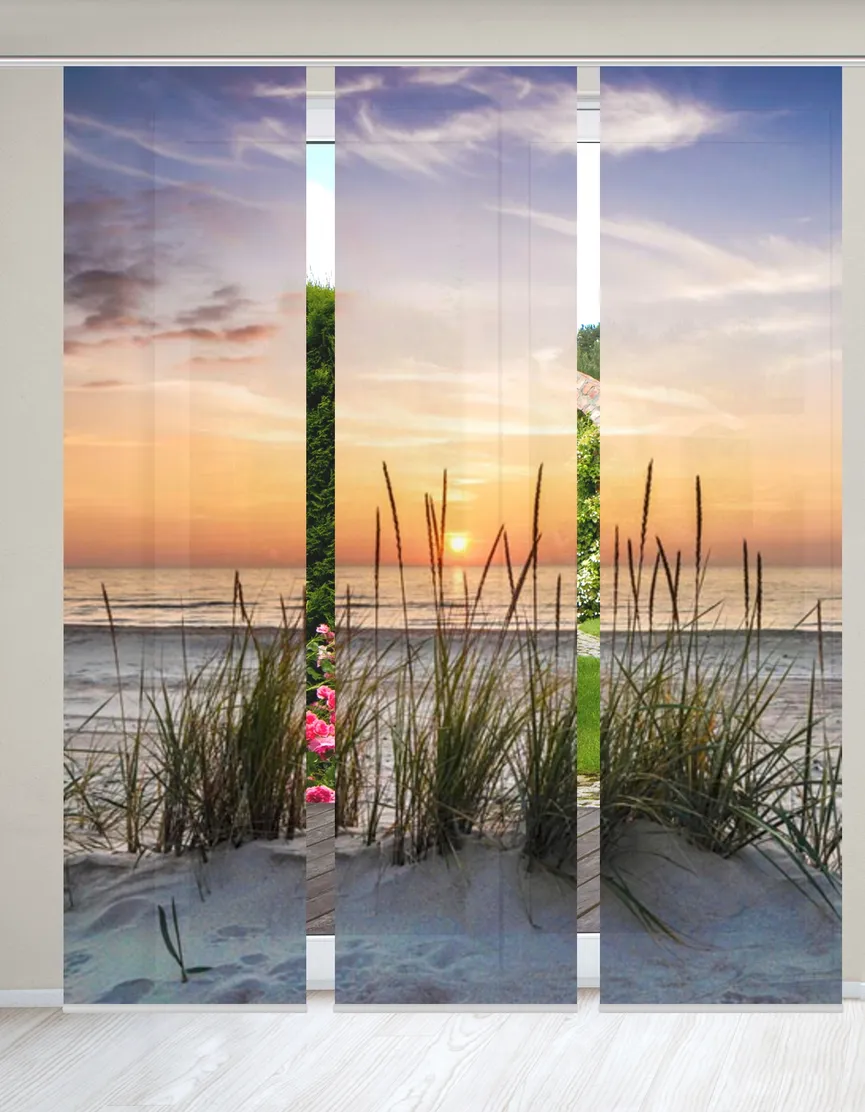 Schiebevorhang-Set Evening 3er milieu