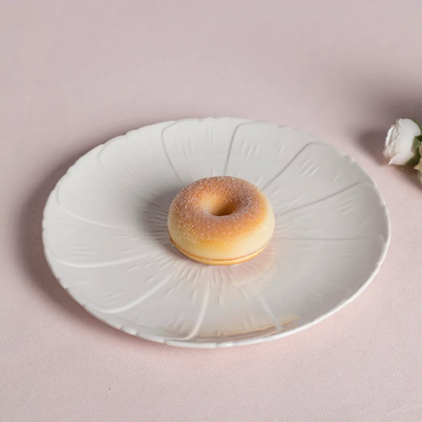 Frühstücksteller "Flower" weiß milieu