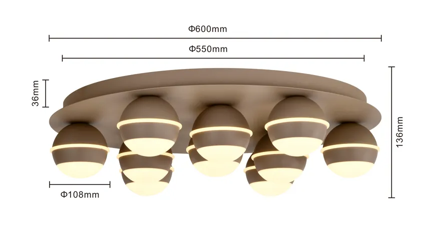 LED-Deckenleuchte "Biarritz" detail
