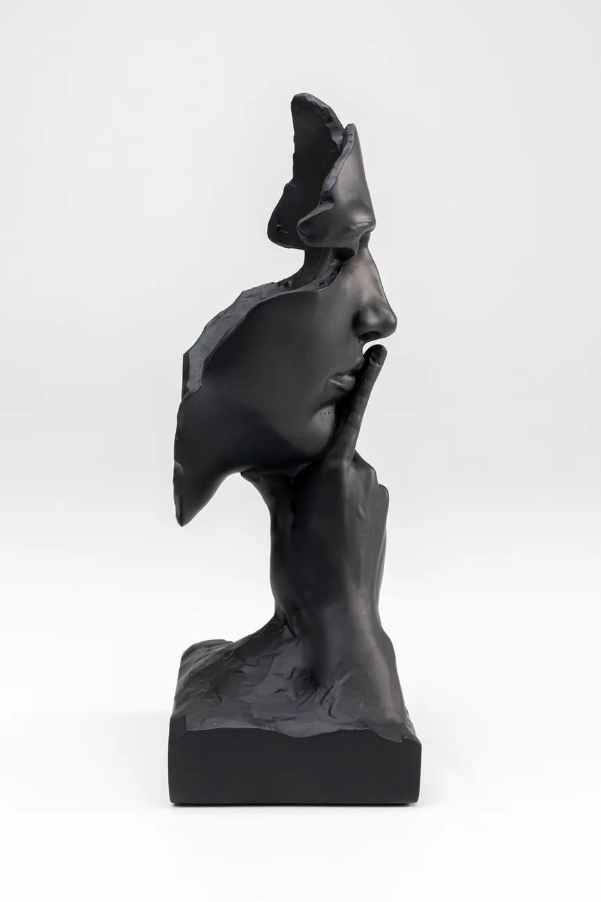 Figur "Quiet Face" schwarz detail