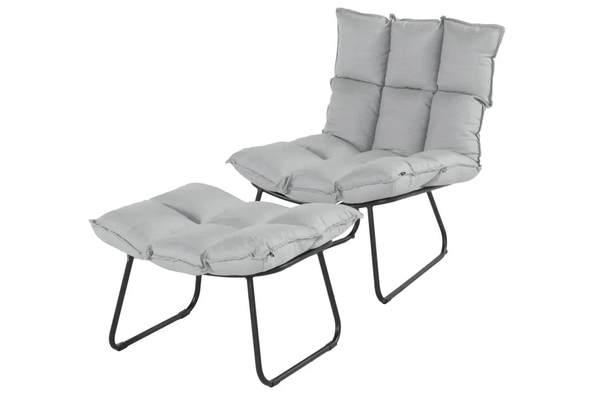 Schaukelstuhl mittelgrau detail