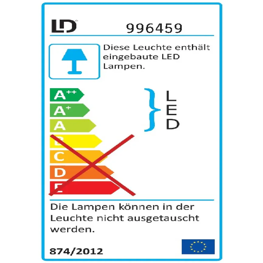 Deckenleuchte "Flat" energielabel