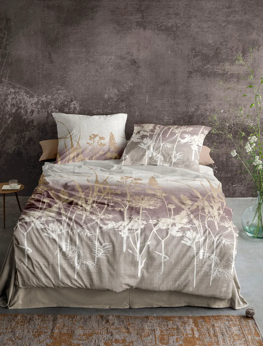 Satin-Bettw. Wave 135x200 milieu