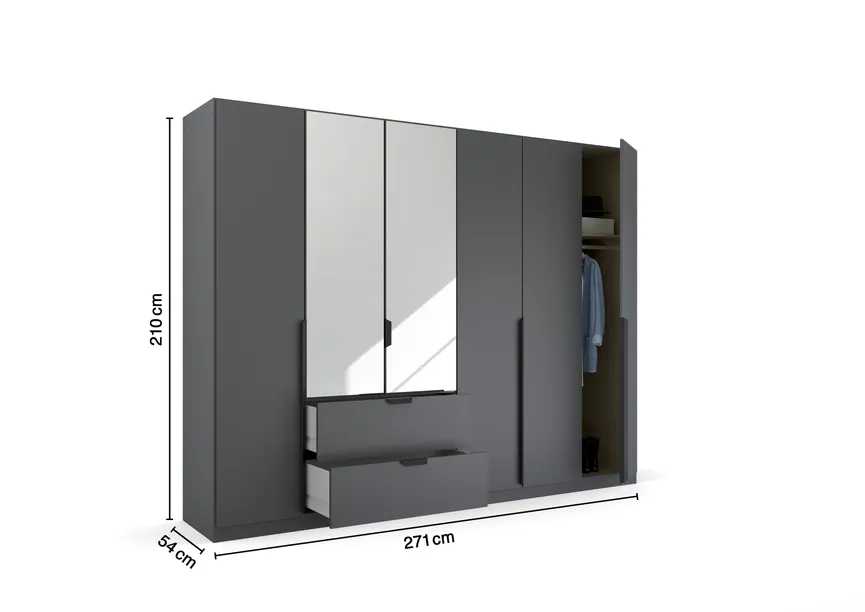 Drehtürenschrank 6-trg. detail