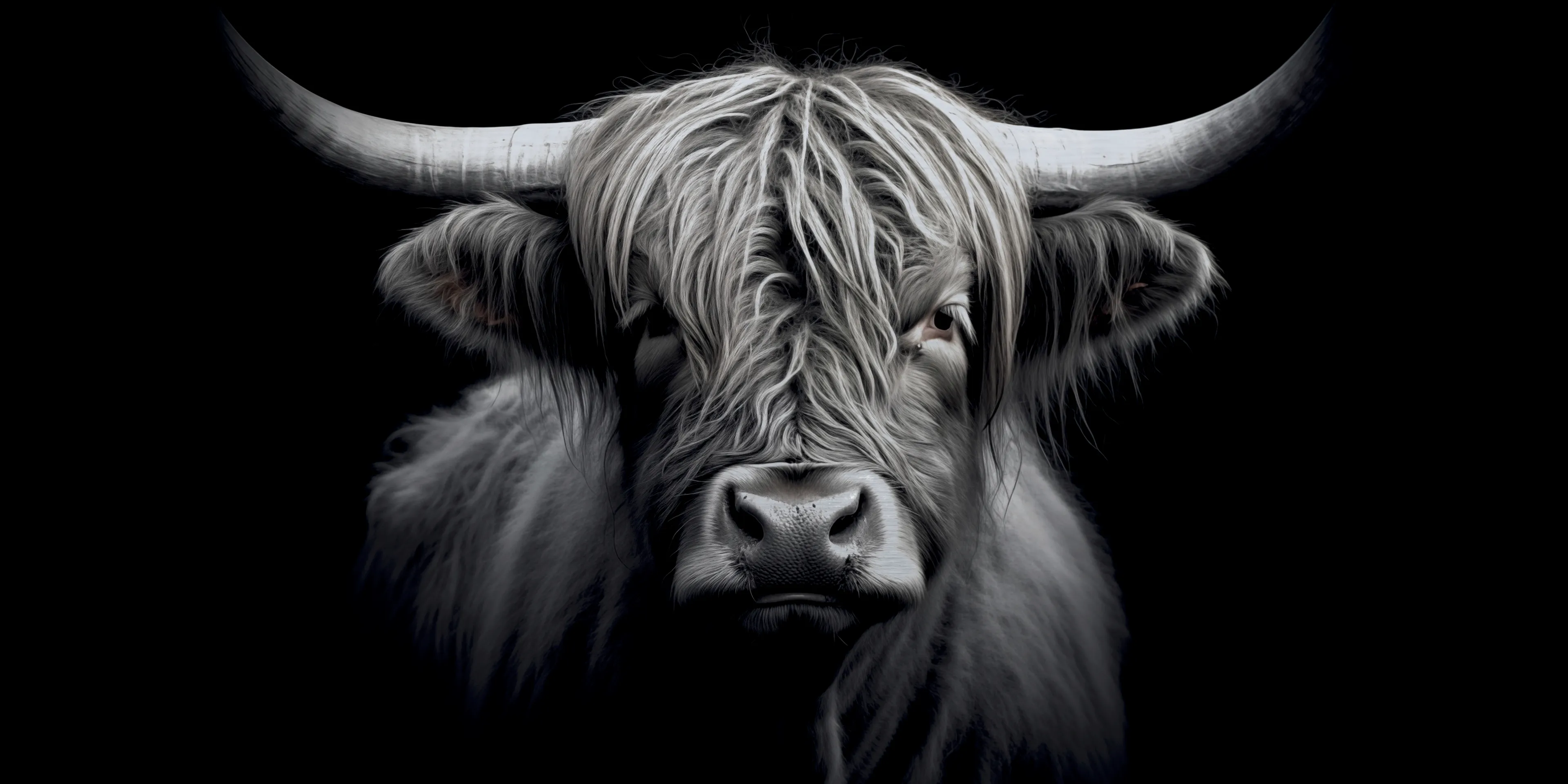 Wandbild 50 x 100 cm Highland Cattle II
