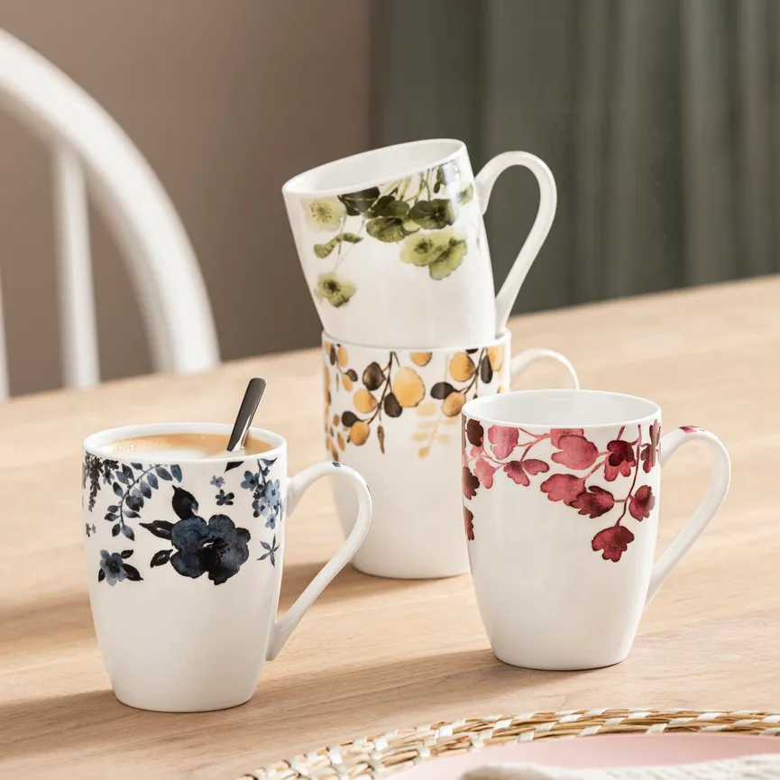 Becher "Blüten" 340 ml milieu