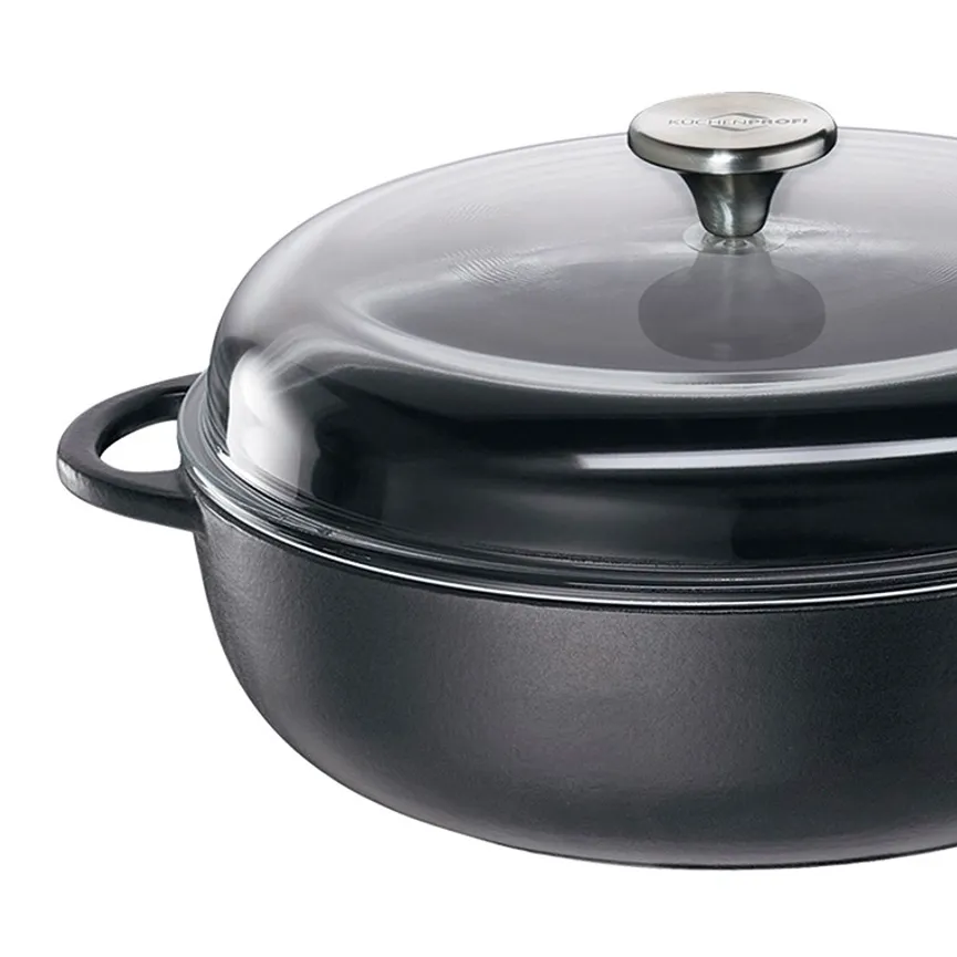 Bauernpfanne 28 cm schwarz detail