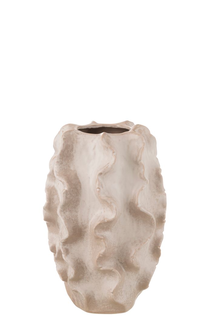 DAHEIM Vase Beige Abstrakt 37,5 cm