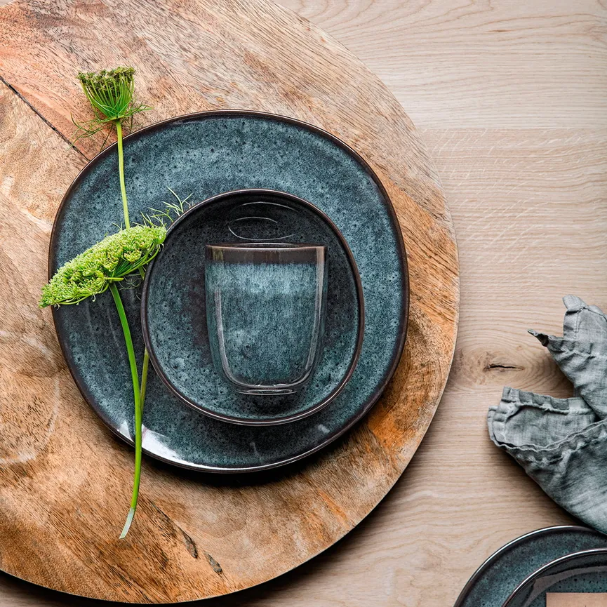 Speiseteller "Lave" gris milieu
