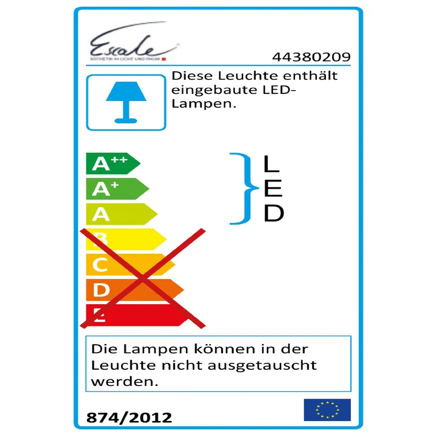 Deckenleuchte "Space" energielabel