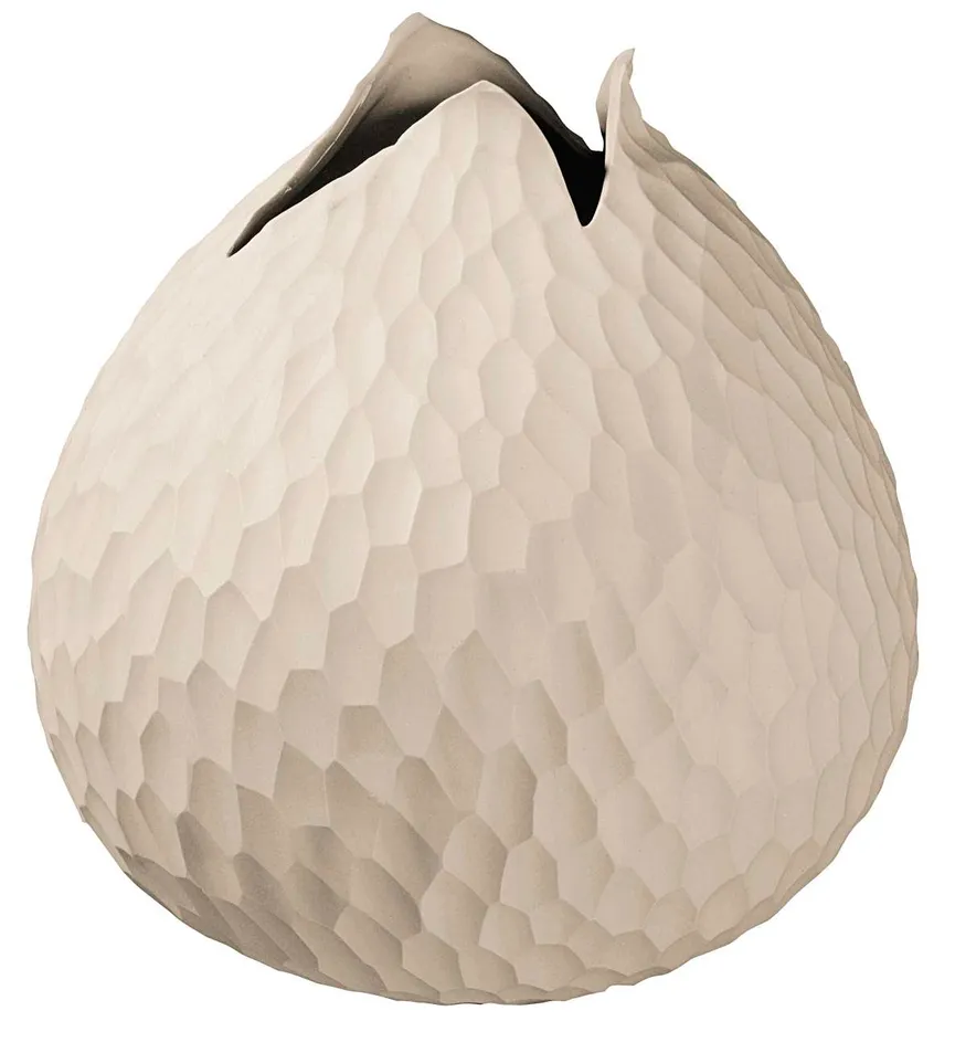 Vase "Carve" beige hauptaufnahme