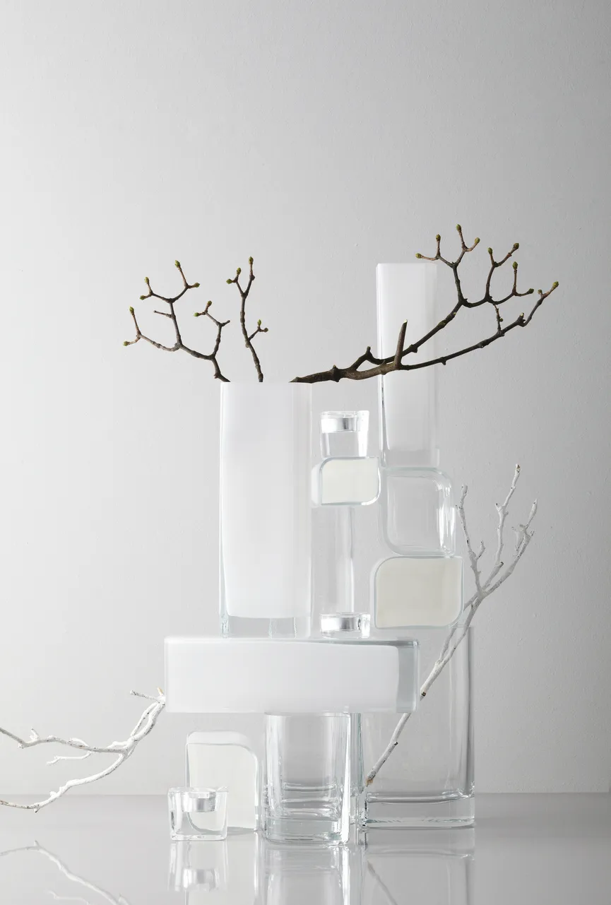 Vase "Lucca" L weiß milieu