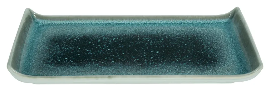 Platte "Caldera" eisblau detail