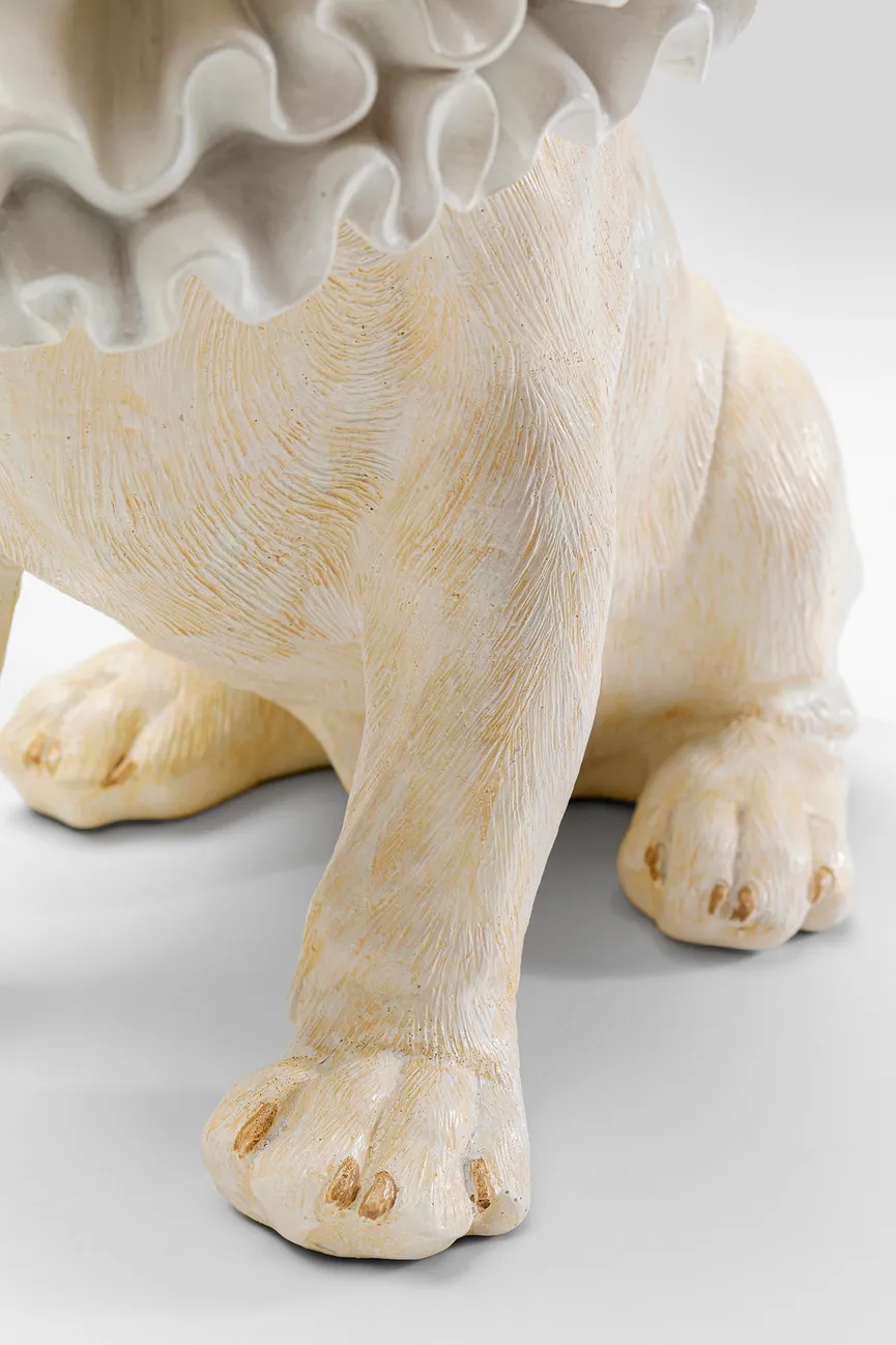 Figur "King Dog" Hund weiß detail