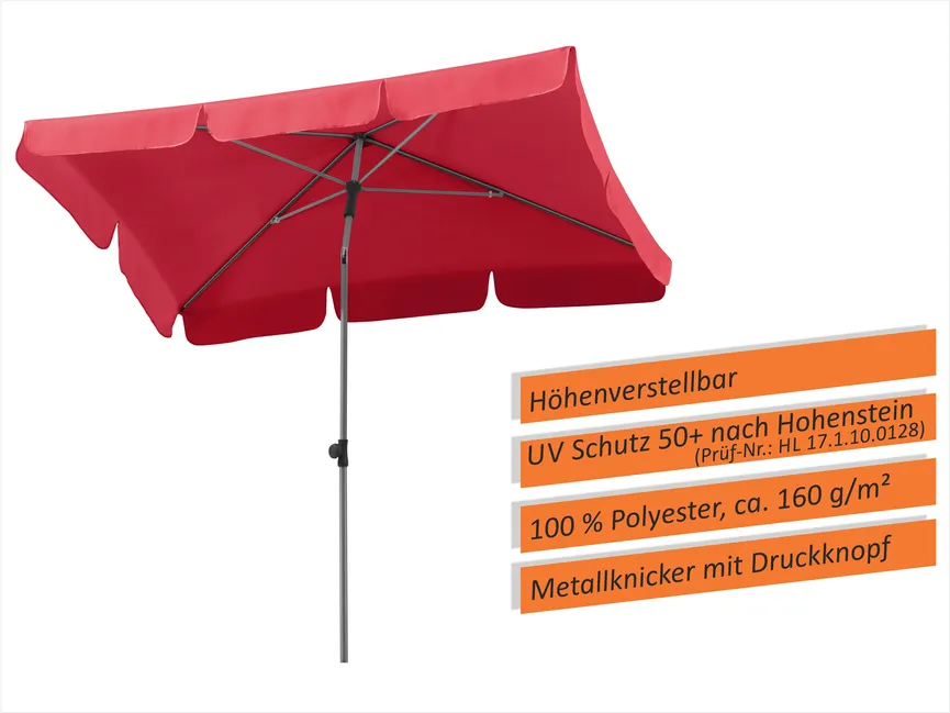 Rechteckschirm detail