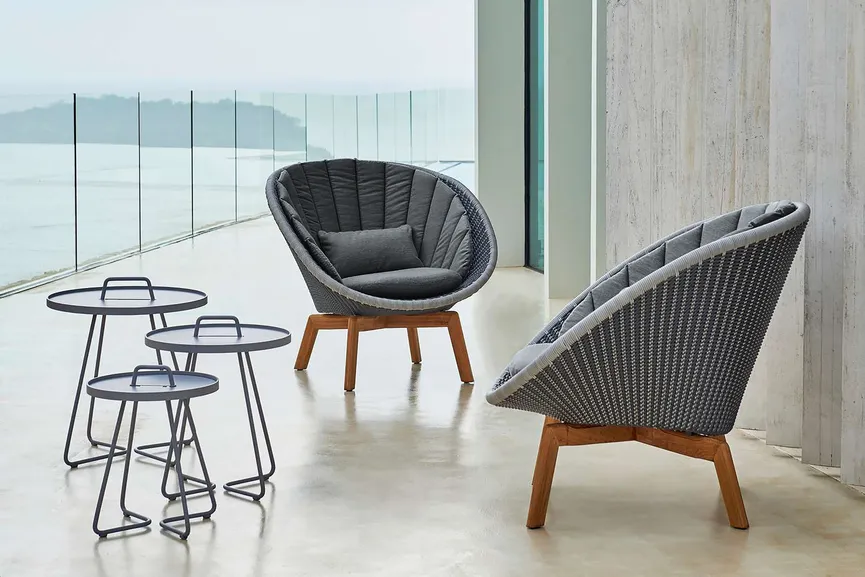 Lounge Sessel m. Teakbeine milieu