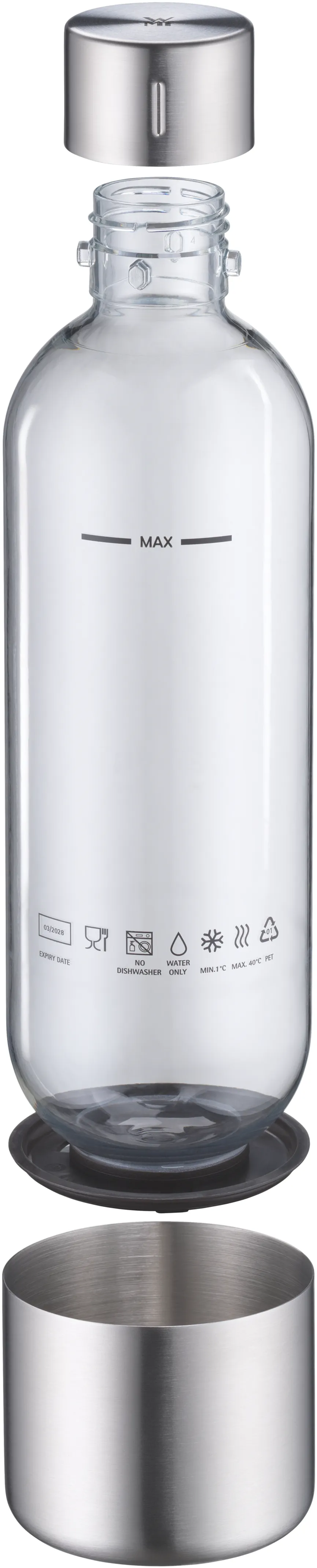 Flasche "Element One" silber detail