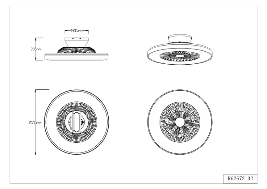 Deckenventilator "Halmstadt" detail