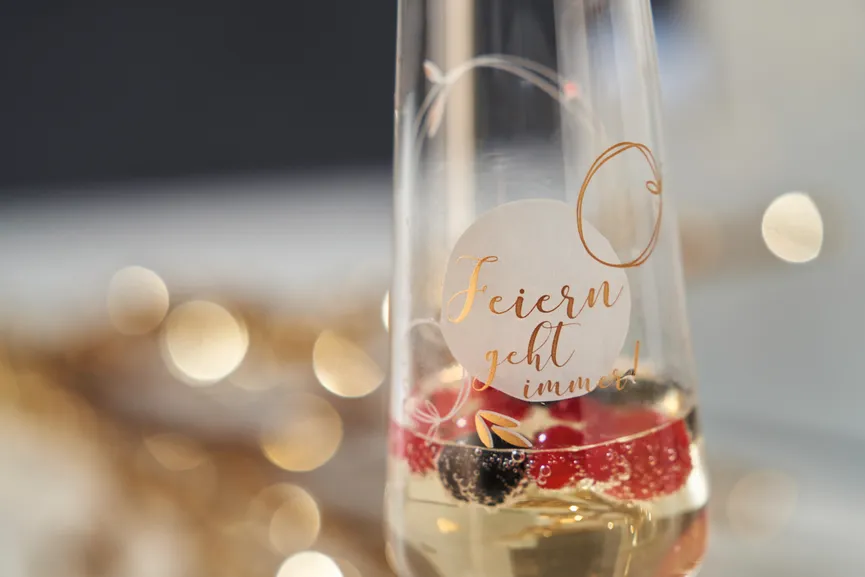 Sektglas "Feiern" 2er-Set milieu