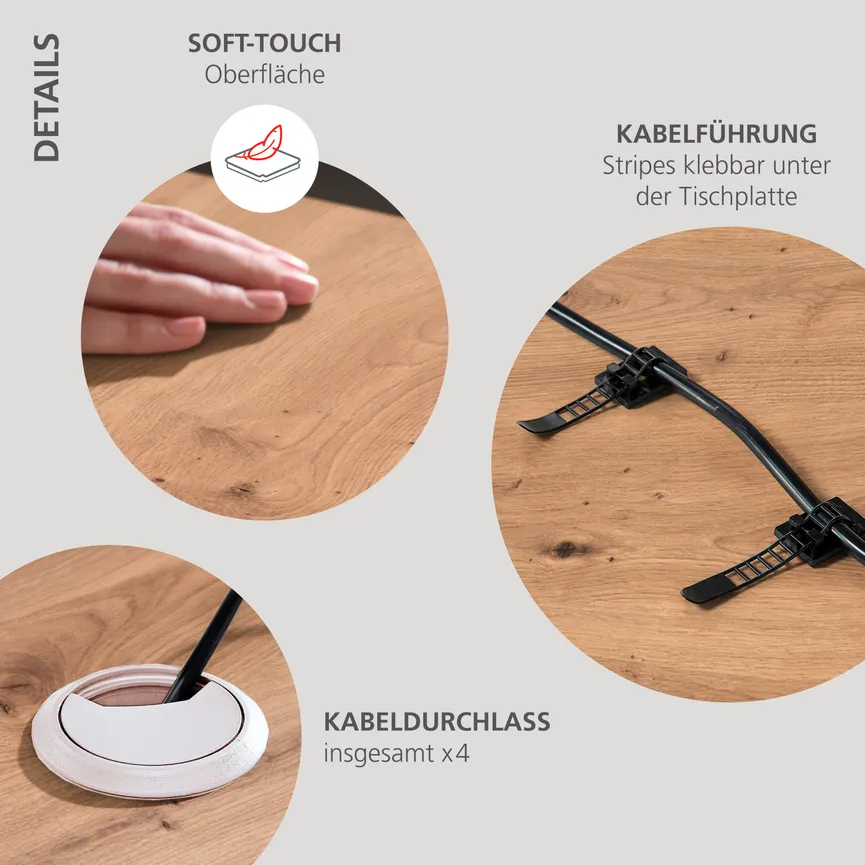 Winkel-Schreibtisch detail