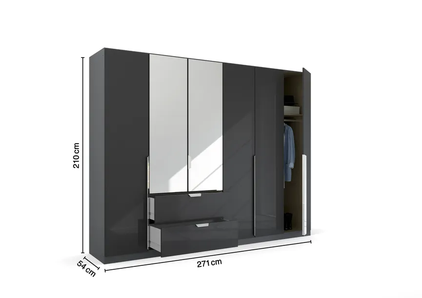 Drehtürenschrank 6-trg. detail