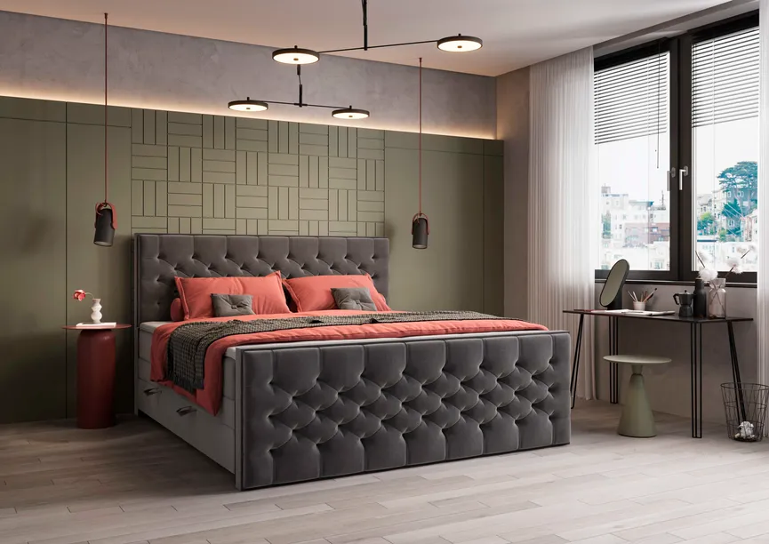 Boxspringbett 200x200 cm hauptaufnahme