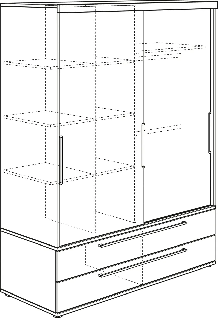Schiebetürenschrank 2-trg. detail