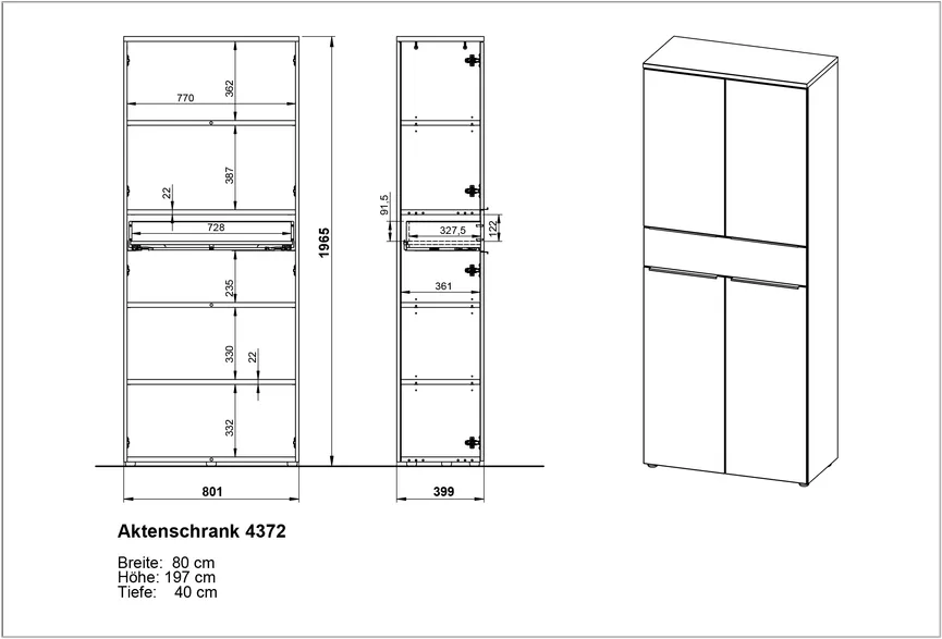Aktenschrank detail