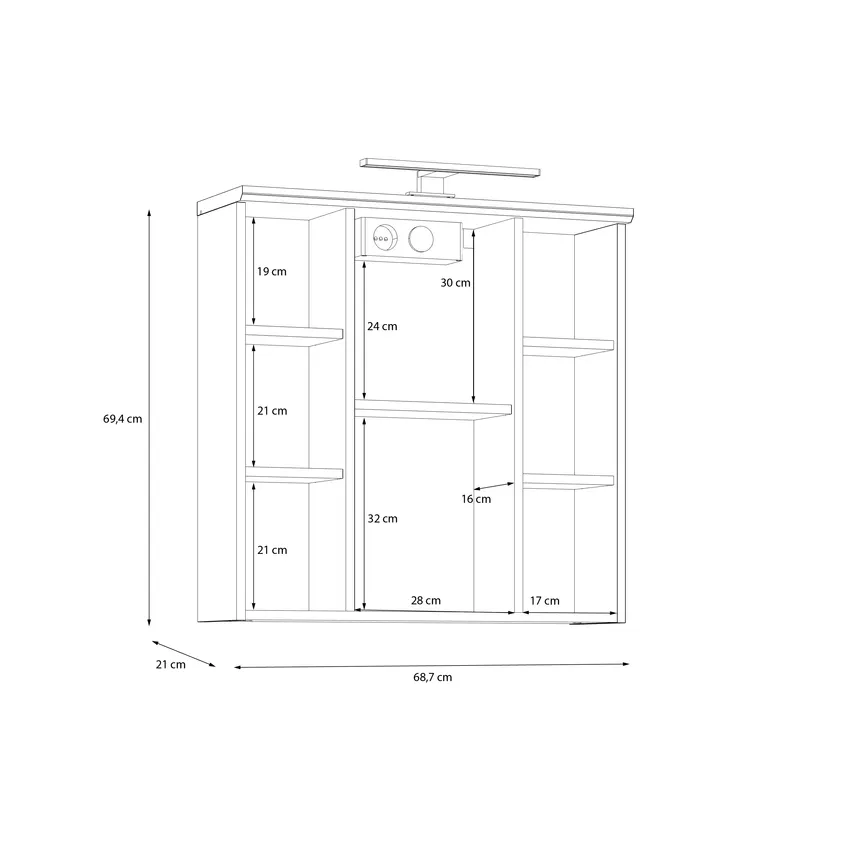Spiegelschrank detail