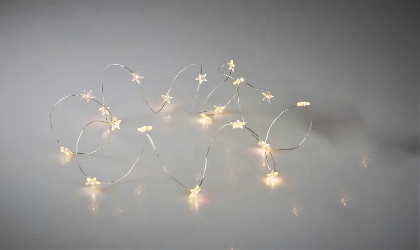 Drahtlichterk. "Sterne" 20LED detail