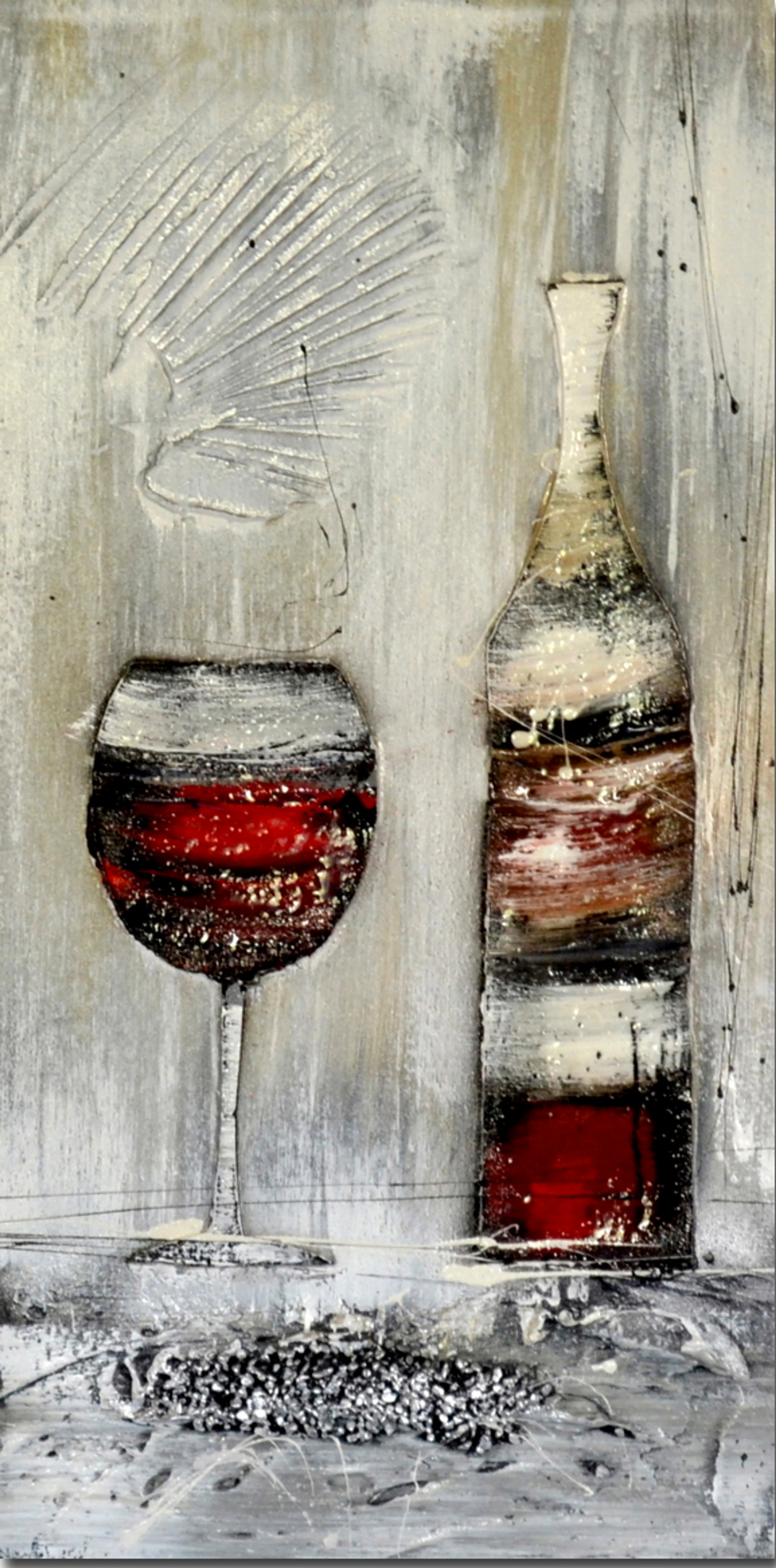Wandbild 30 x 60 cm Red wine
