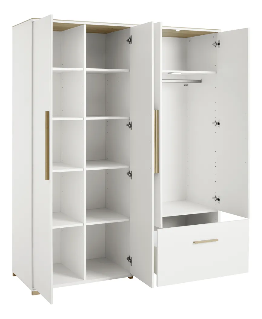 Kleiderschrank 4-trg. detail