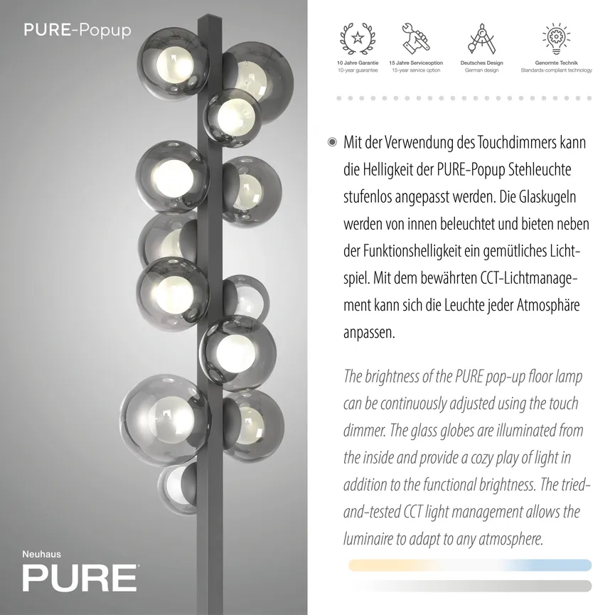 Stehleuchte "PURE-Popup" detail