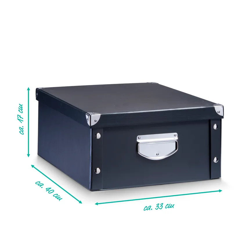 Aufbewahrungsbox schwarz detail