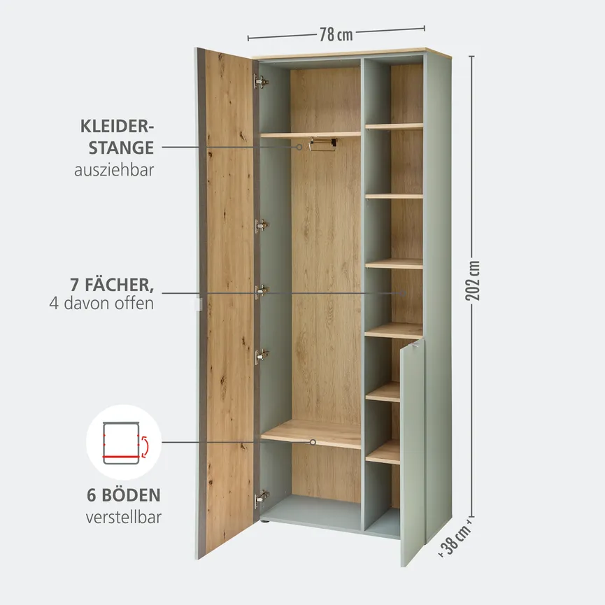 Garderobenschrank detail