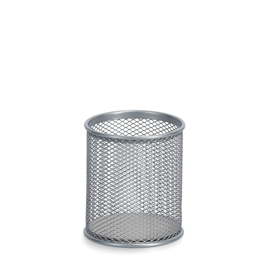 Bleistiftbecher "Mesh" silber material_farbe