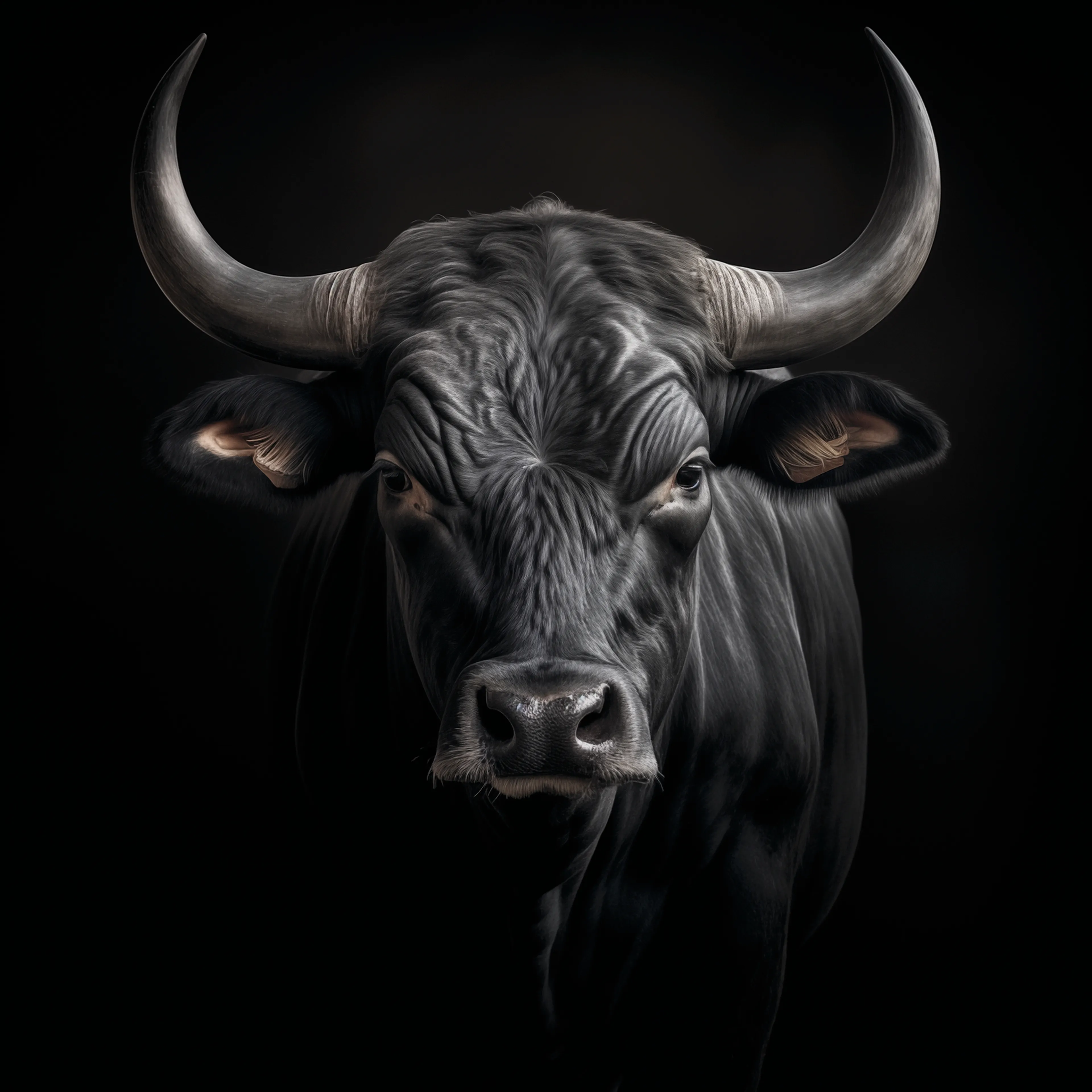 Wandbild 55 x 55 cm Black Bull I
