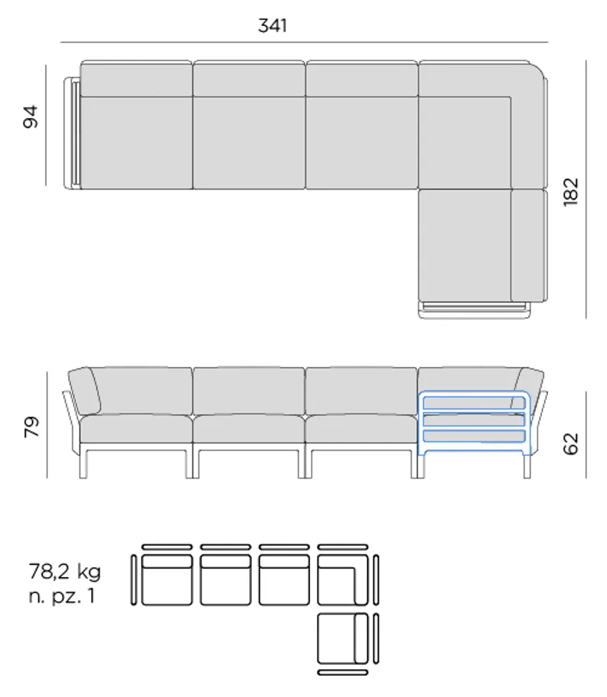 Loungesofa detail