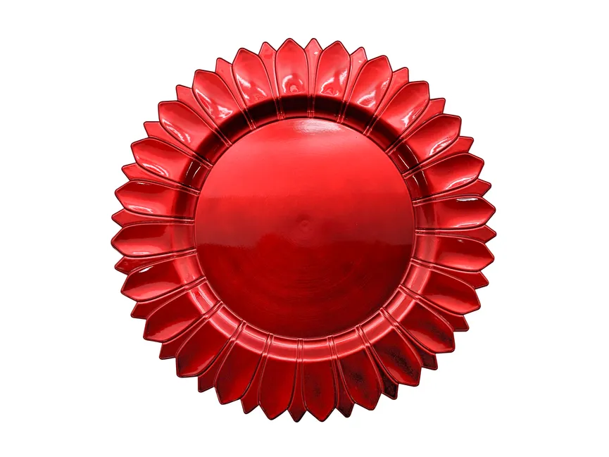 Teller "Strahlen" rot hauptaufnahme