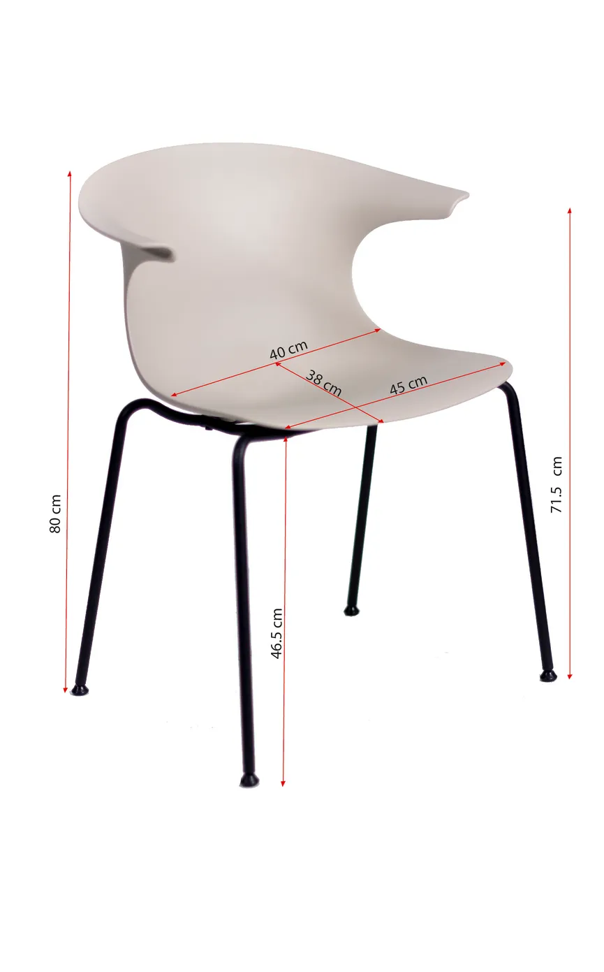 Stuhl 4 Legs black detail