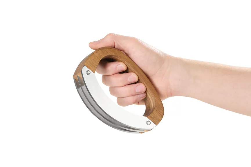 Wiegemesser "RoccaVerde" braun detail