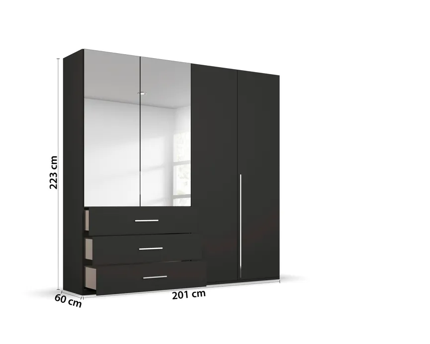 Kombi-Drehtürenschrank 4-trg. detail