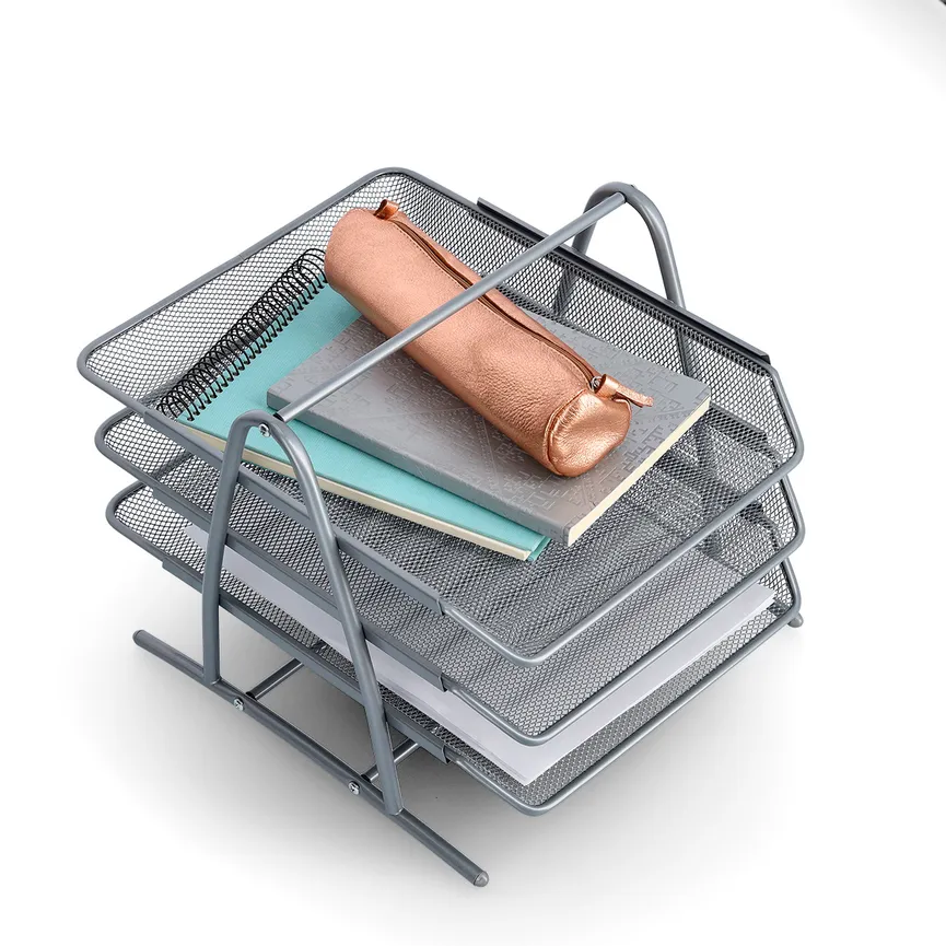 Dokumentenablage "Mesh" silber detail